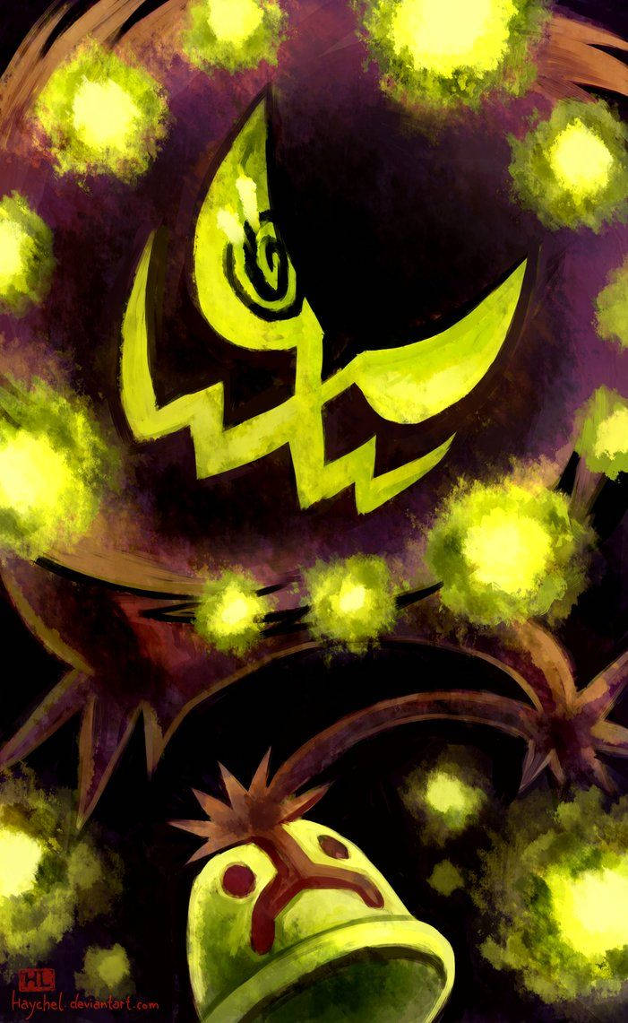 Твір з Deviantart: Сяючий зелений Спірітомб із Покемонів у тінях. Шпалери