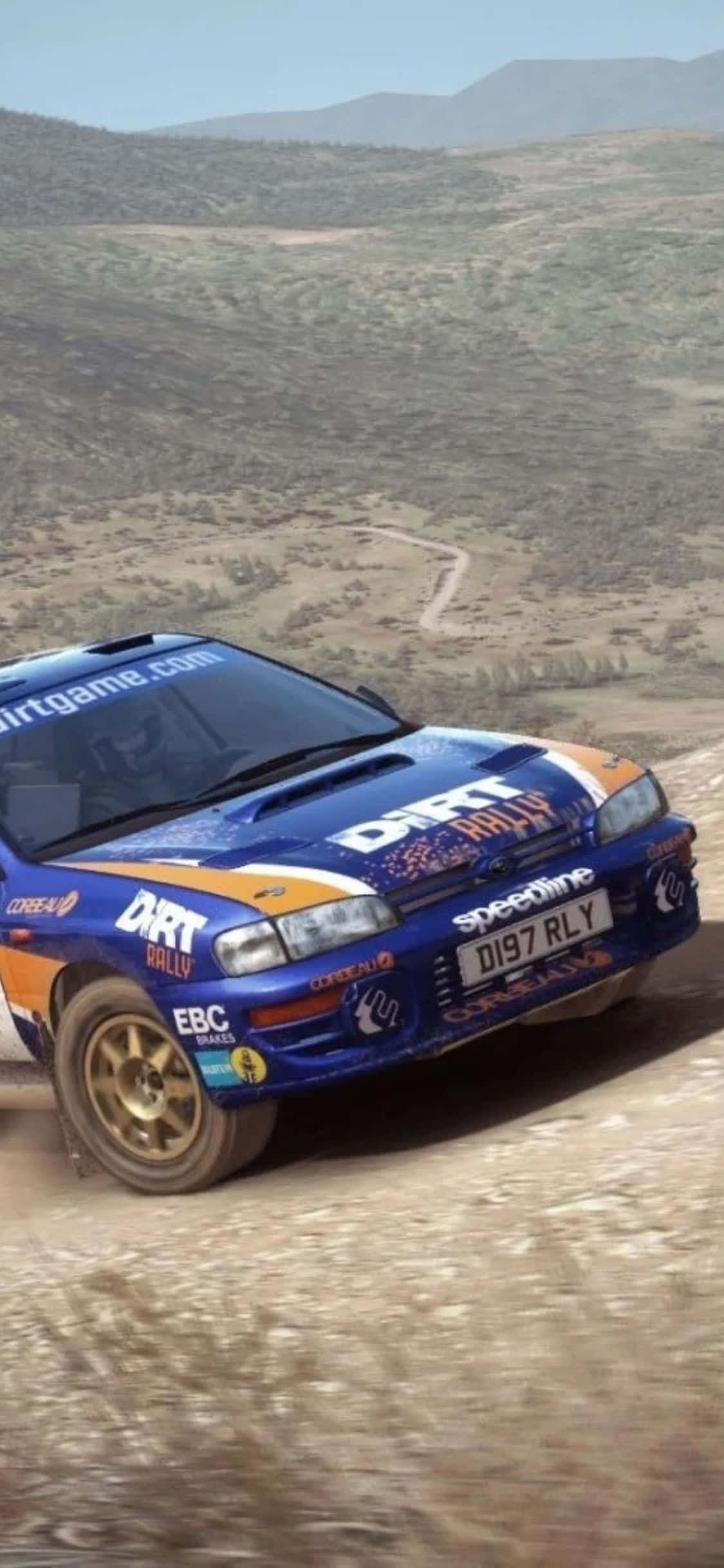 Сядьте за руль і примите виклик Dirt Rally на своему iPhone Xs Шпалери