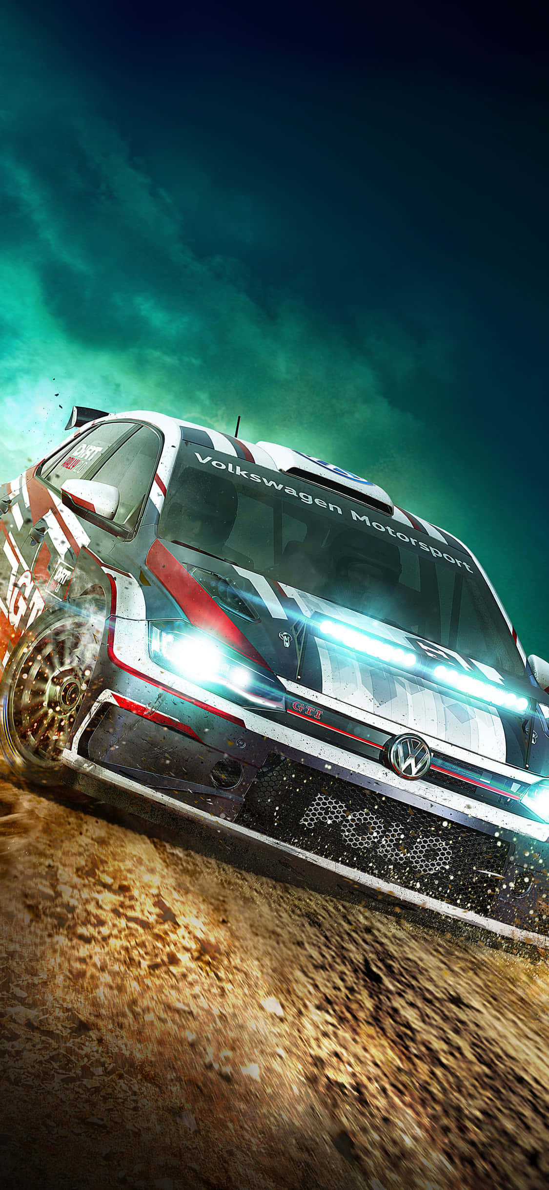 Почувствуйте азарт за рулем Dirt Rally на iPhone Xs Шпалери