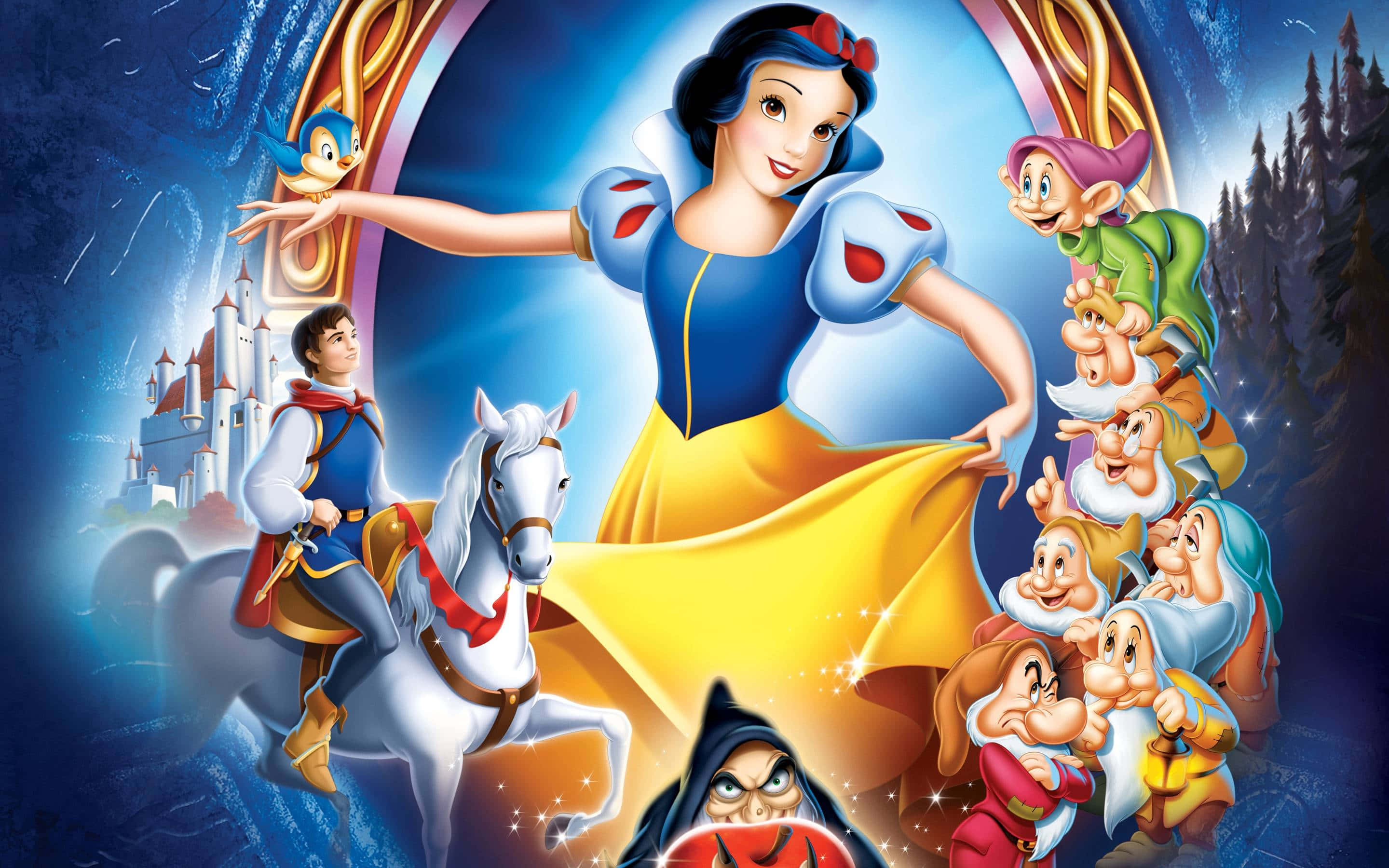 Чарівний різдвяний фон Disney Шпалери