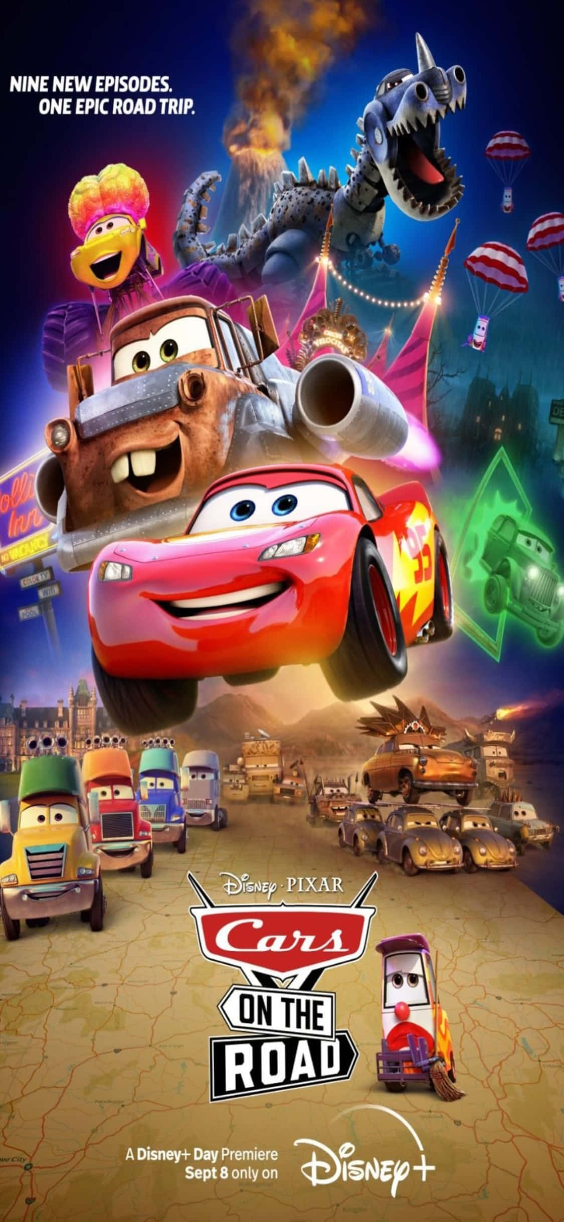 Анимационный фильм Disney iPhone X Фон Автомобили Шпалери