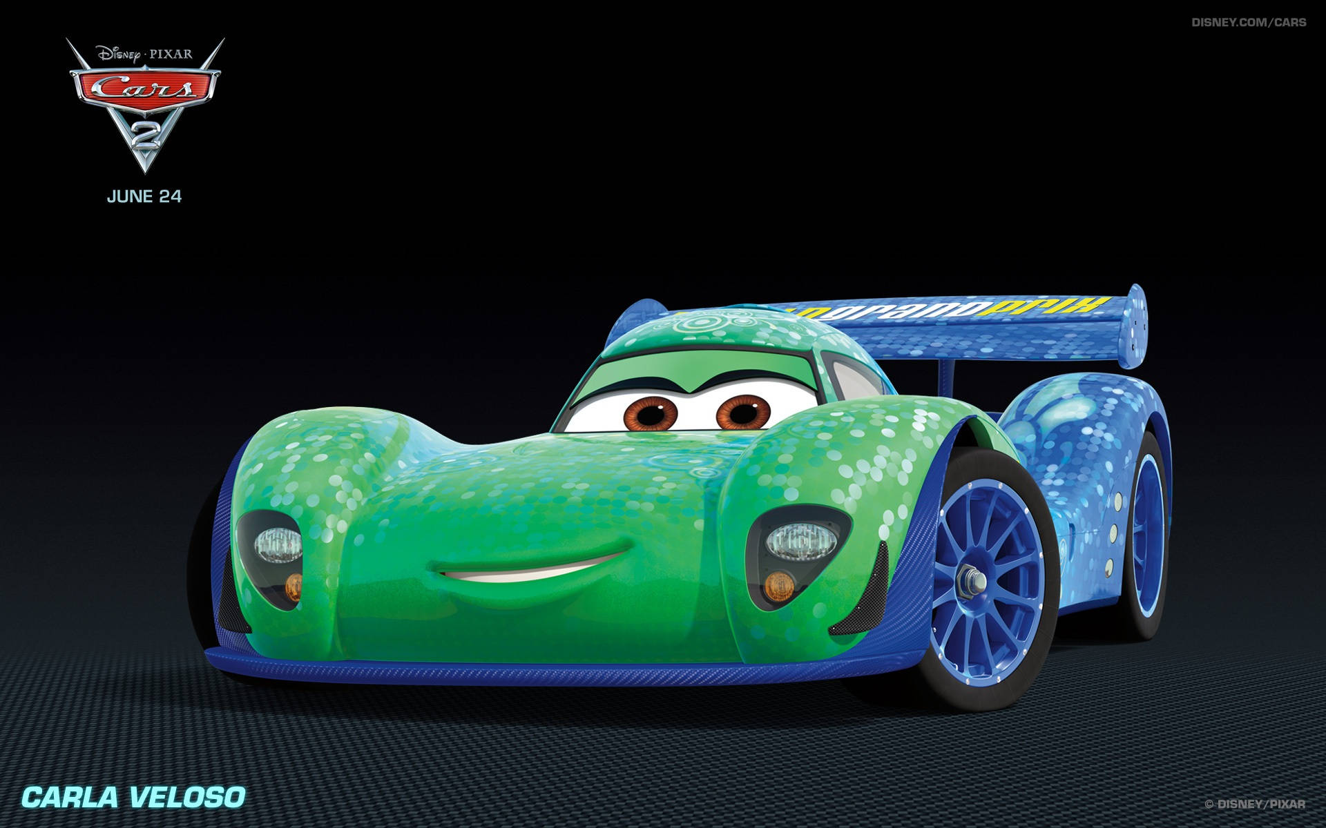 Disney Pixar Карла Велосо Тачки 2 Шпалери
