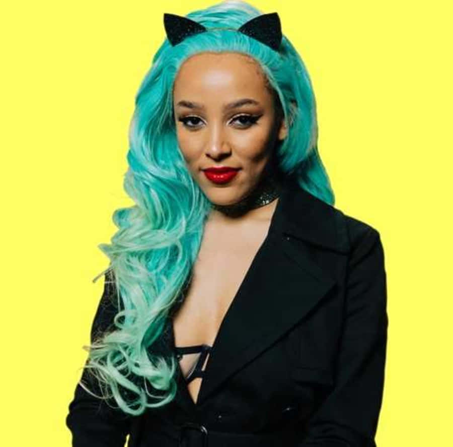 Doja Cat у найяскравішому образі на цьому барвистому фото. Шпалери