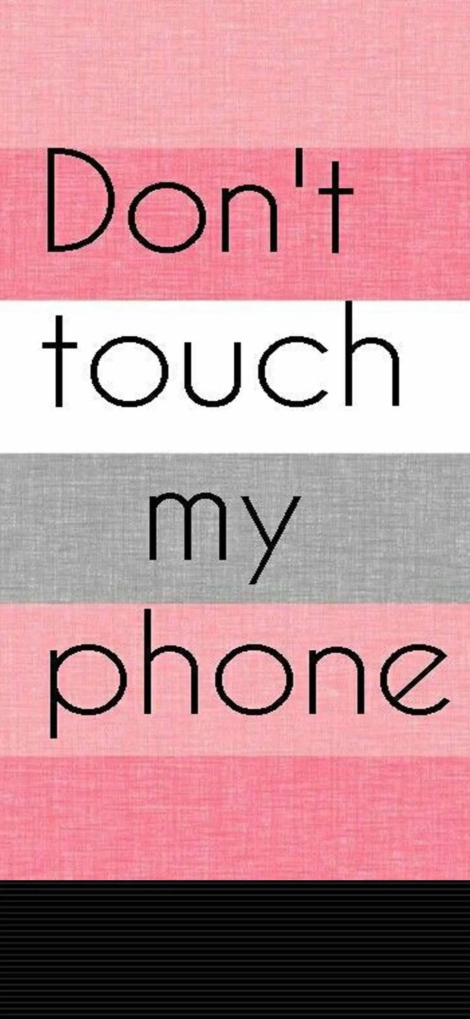 Don't Touch My Phone розовые полоски Шпалери