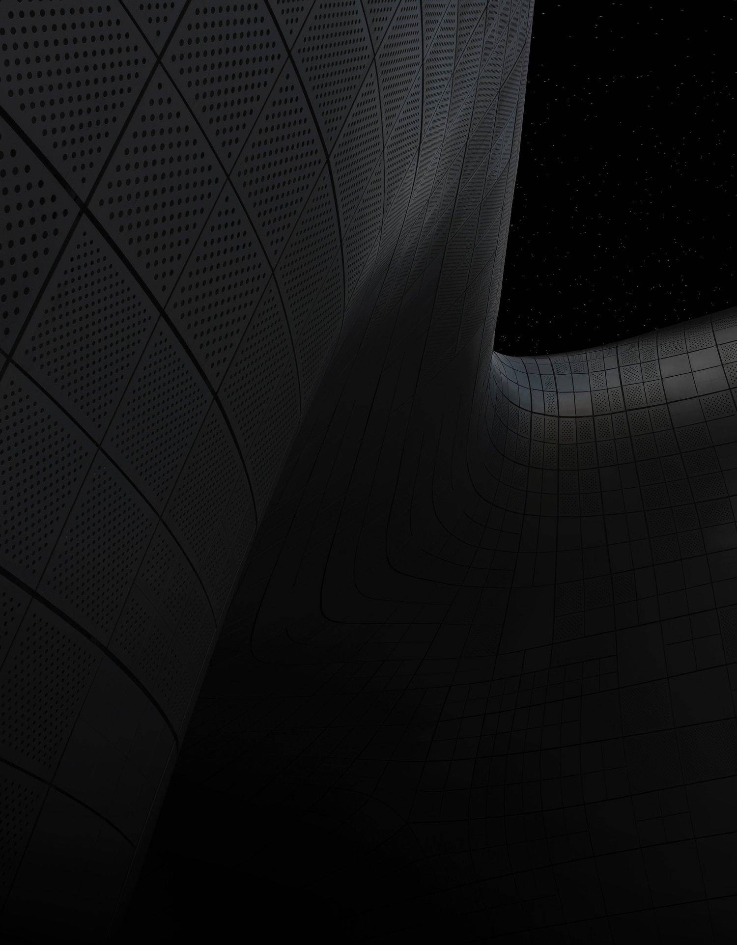 Dongdaemun Design Plaza в темному режимі Шпалери