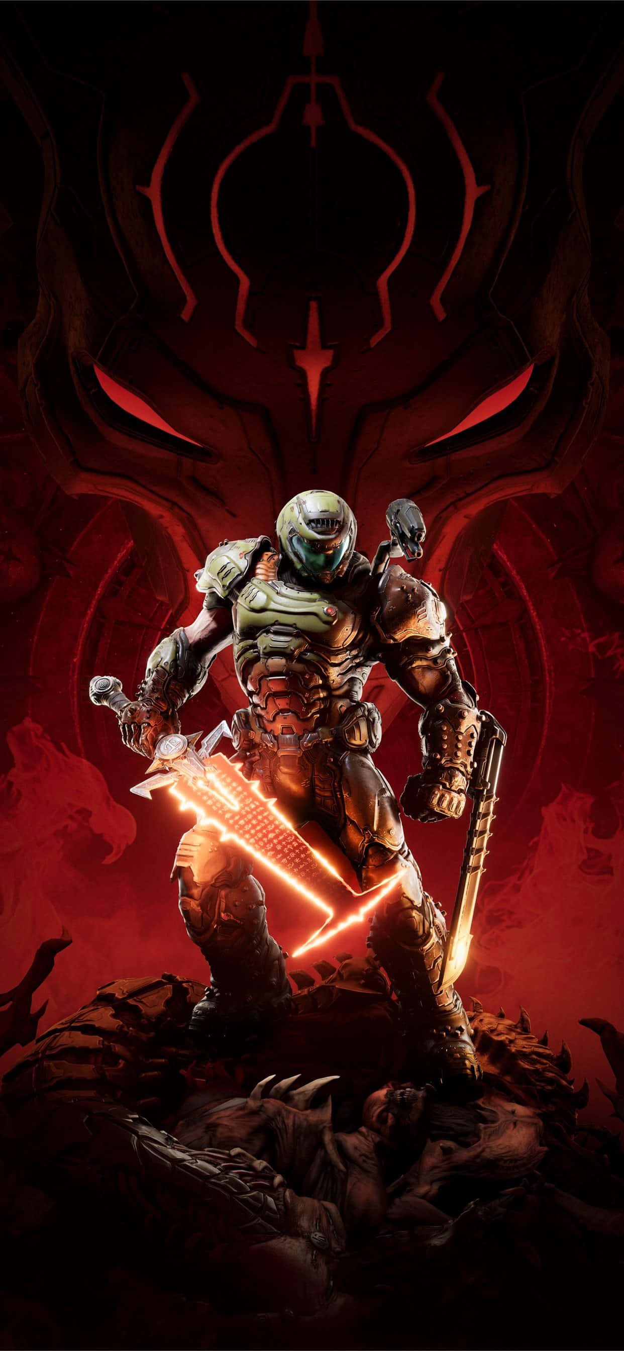 Огонь и ярость: войди в мир Doom Eternal на своем iPhone. Шпалери