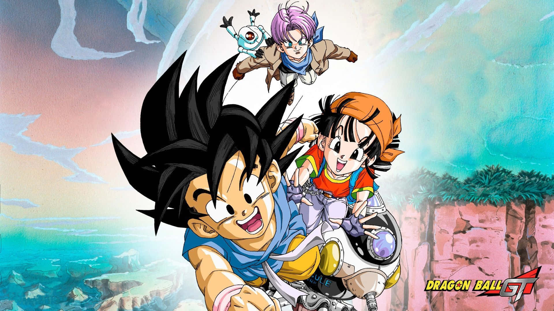 Гоку, Пан і Транкс з Dragon Ball GT Шпалери