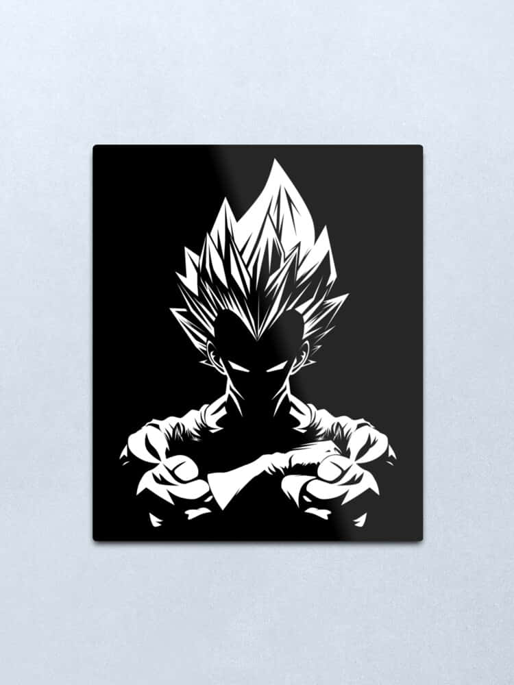 Вегета з Dragon Ball у чорно-білому стилі Шпалери