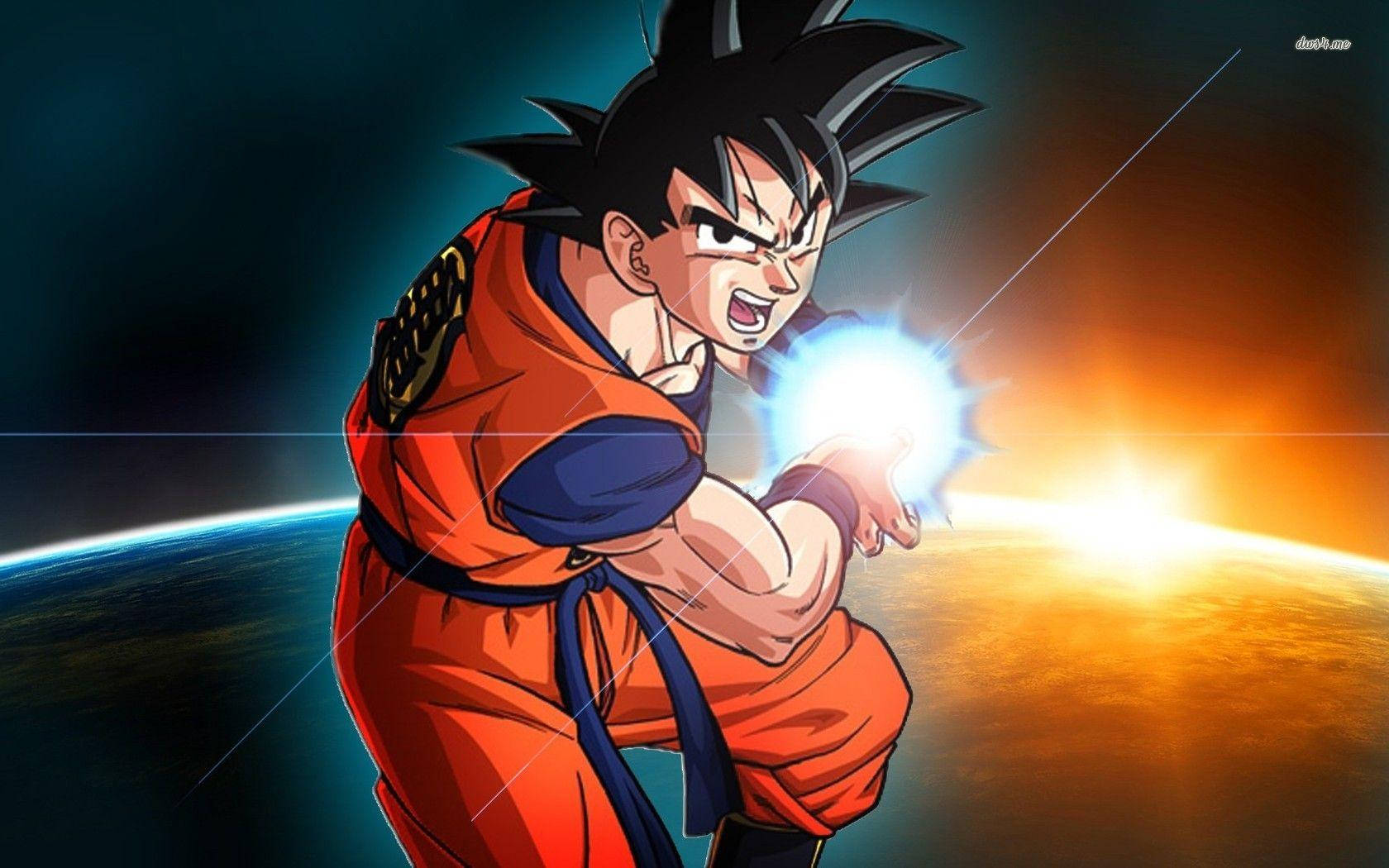 Гоку Dragon Ball Super на горизонті Землі Шпалери