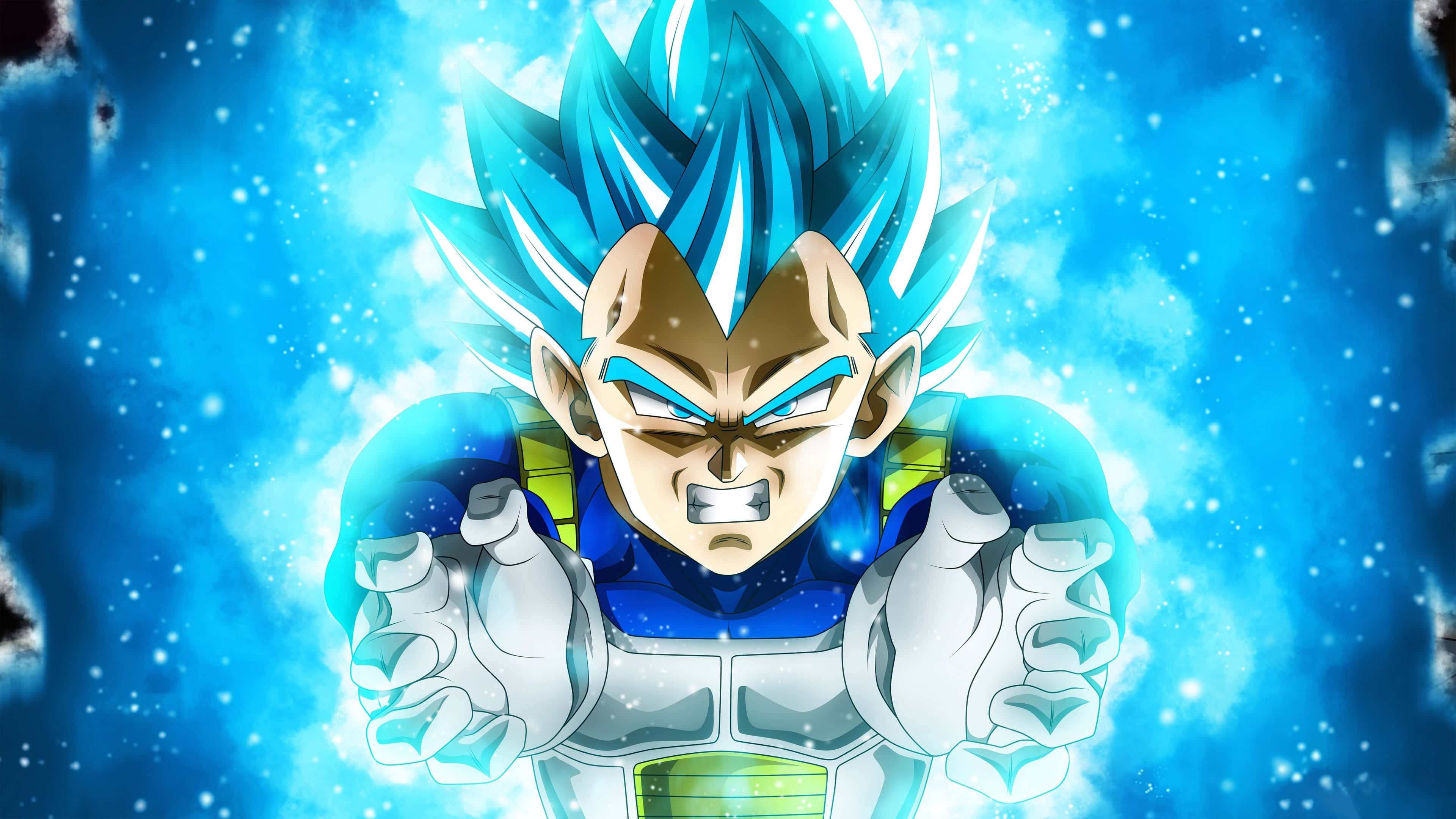 Синьоволосий Вегета з Dragon Ball Super Шпалери