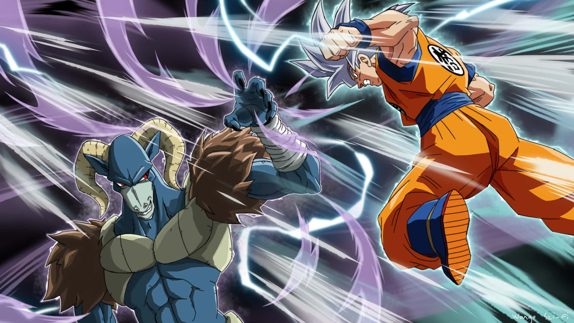 Моро против Гоку Dragon Ball Super картинка Шпалери