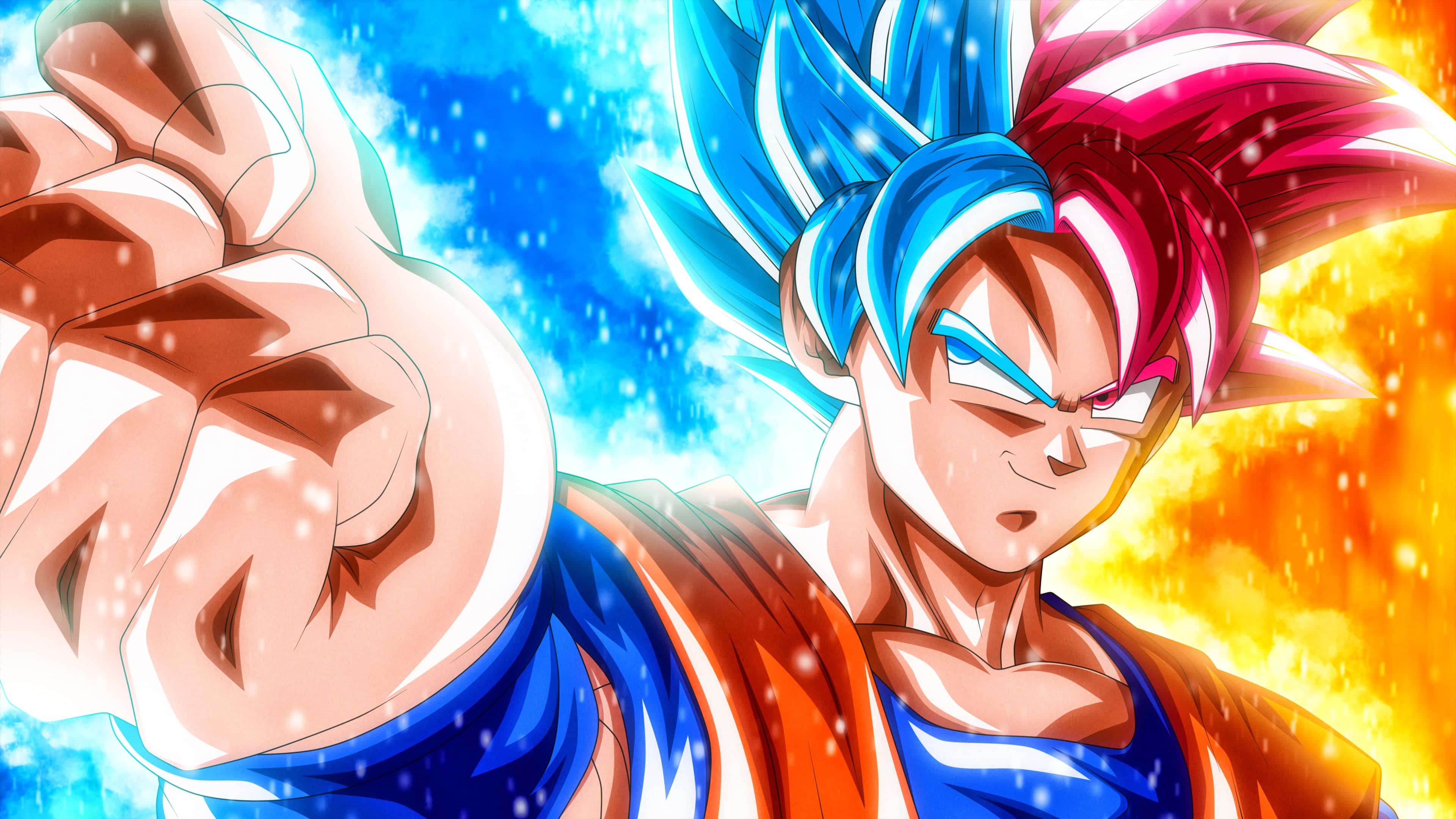 Синьо-жовте зображення Dragon Ball Super Шпалери