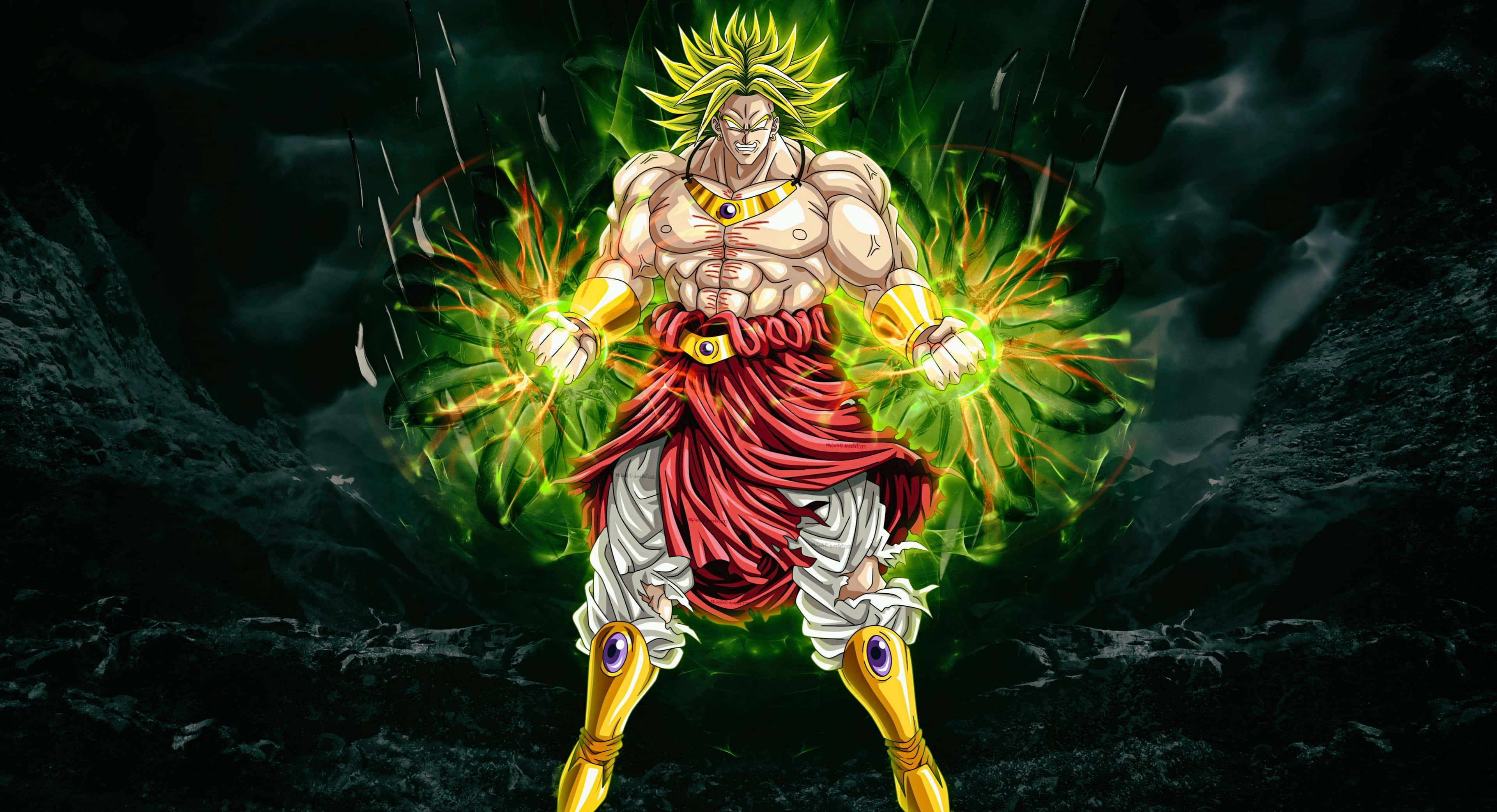 Гоку и Вегета в битве в эпическом фильме Dragon Ball Super: Броли Шпалери