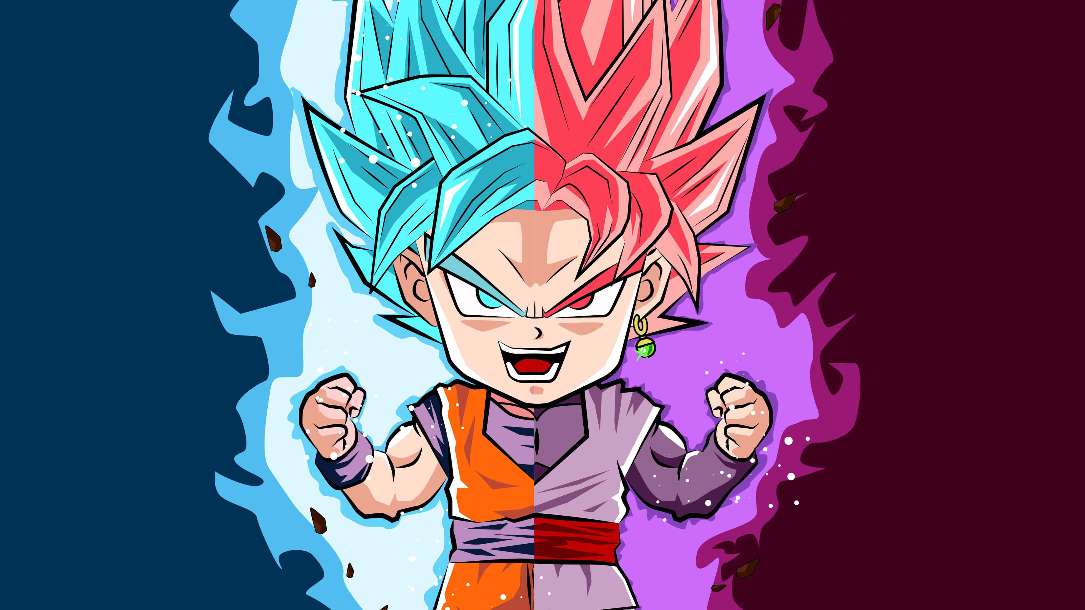 Миле зображение Гоку из Dragon Ball Super Шпалери