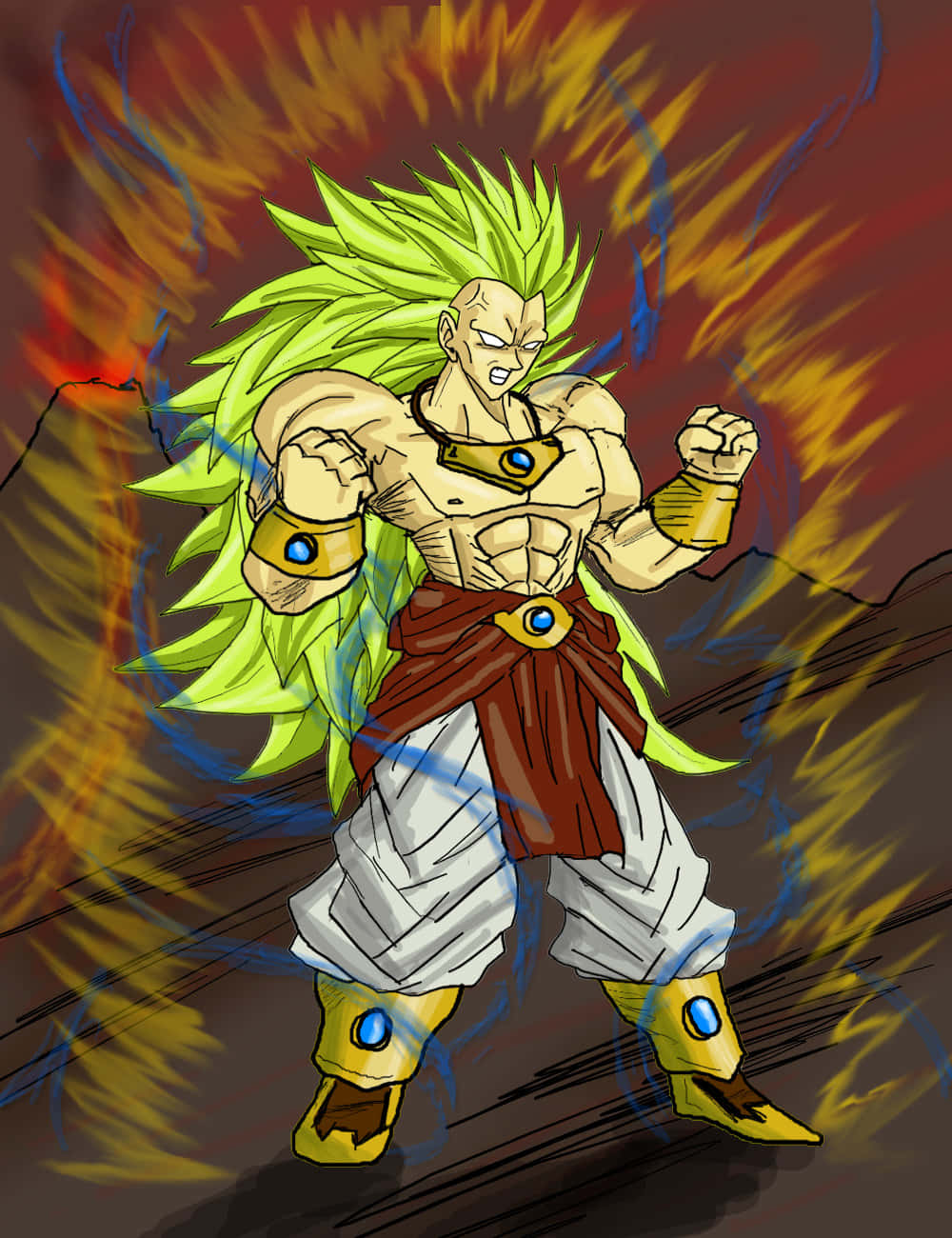 Приєднуйся до епічної битви між Ґоку та Бролі у Dragon Ball Super! Шпалери