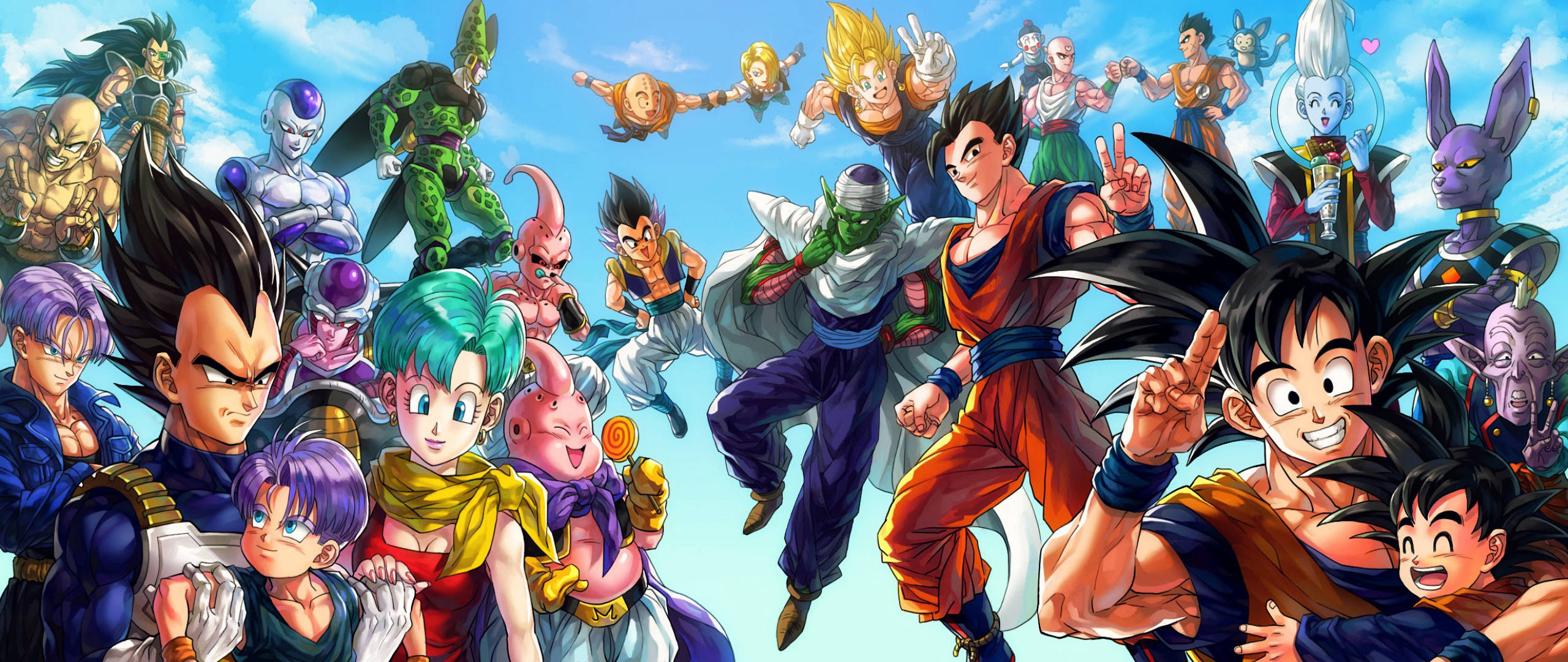 Групове фото Готена з Dragon Ball Шпалери