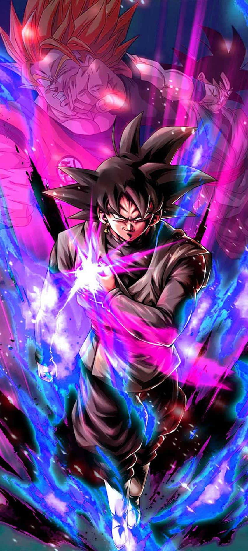 Розово-голубая картинка Dragon Ball Z Шпалери