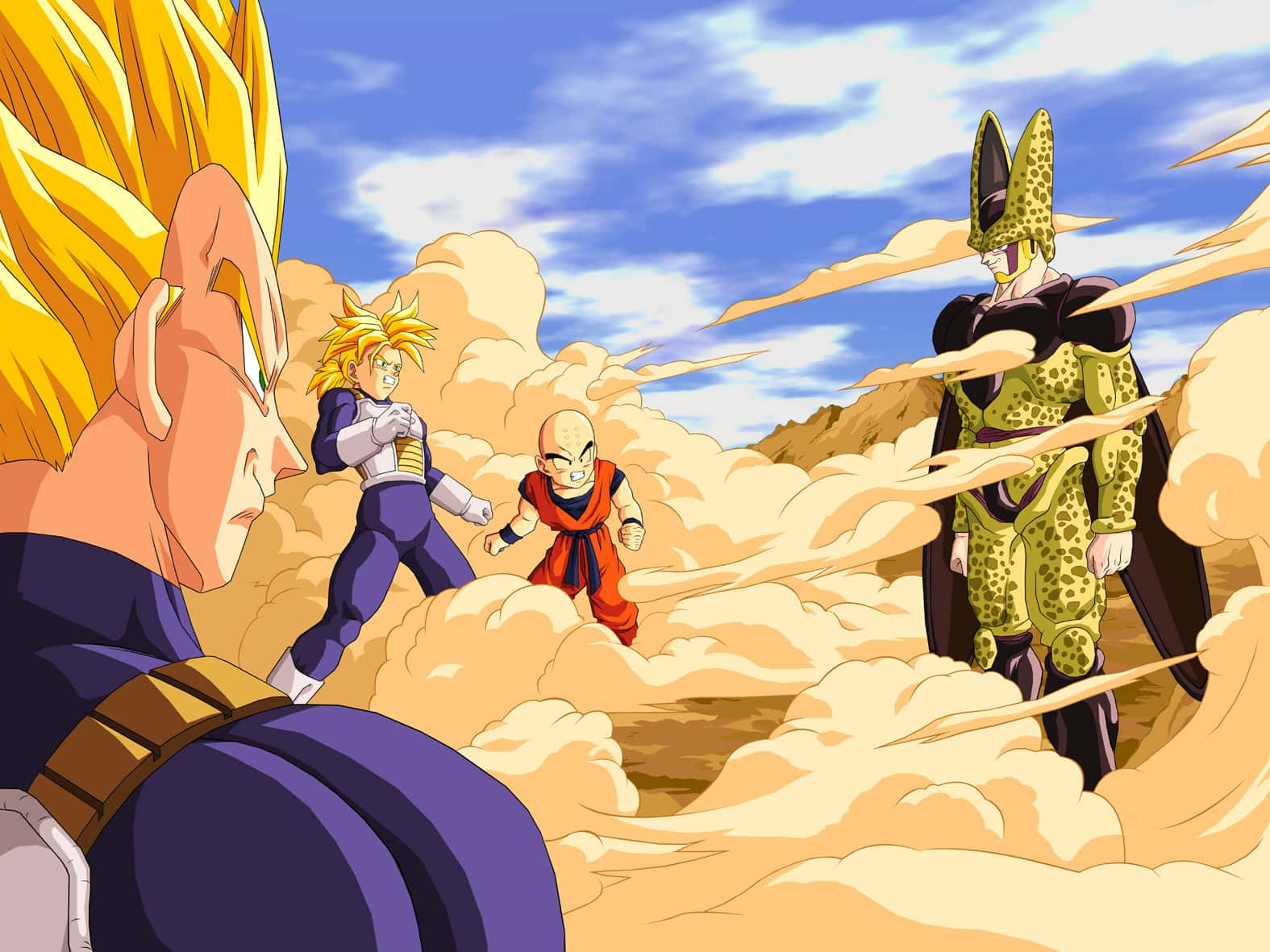 Гоку против Вегеты в Dragon Ball Z: решающая битва Шпалери