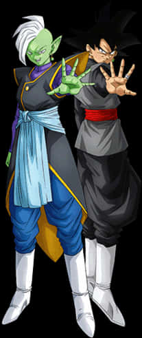 Гоку і Замасу позують у Dragon Ball Шпалери