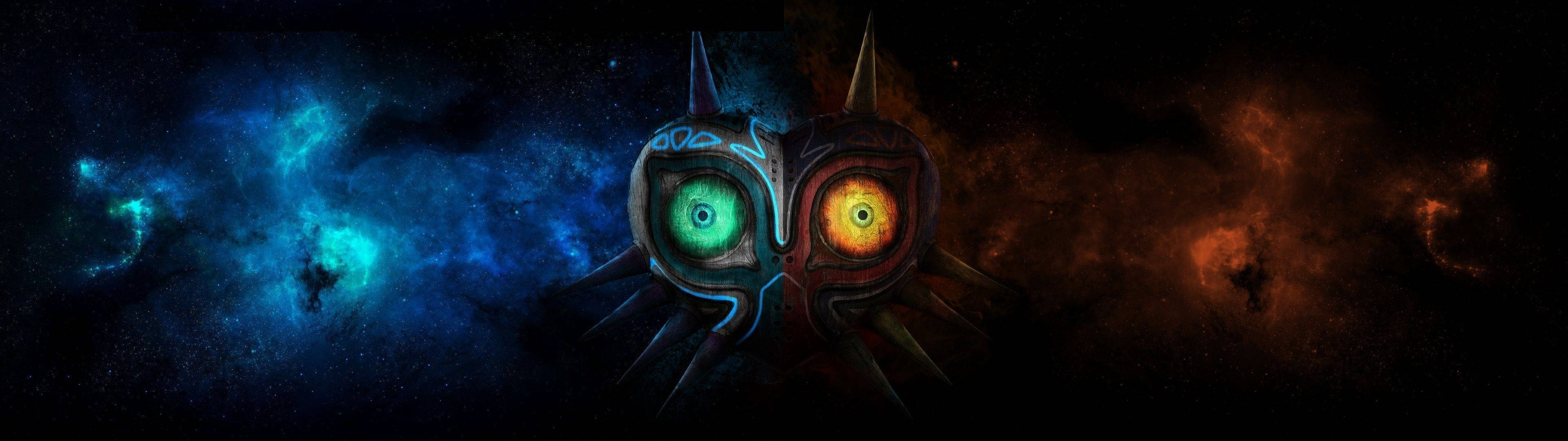 Двойной екран Skull Kid Majora's Mask Шпалери
