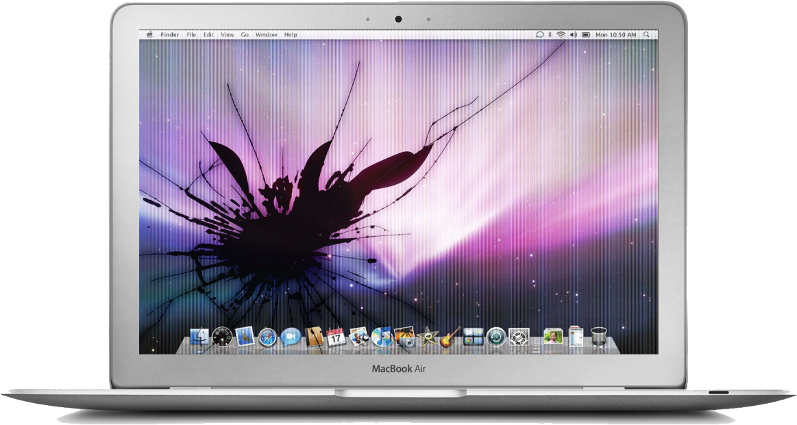 Обої з трeщиной на екранe MacBook Air Шпалери