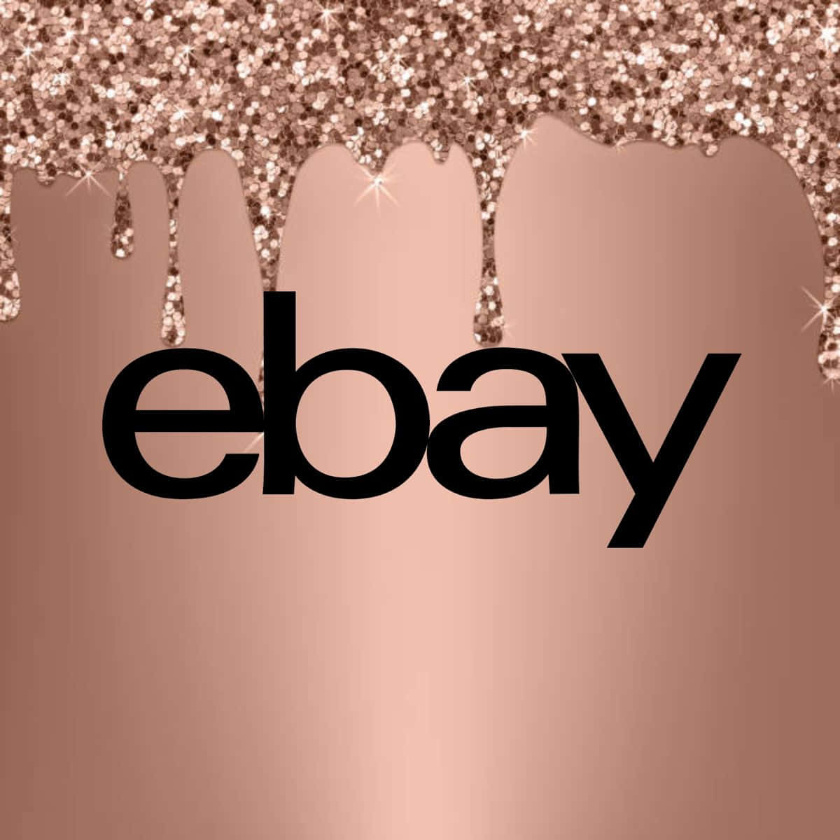Логотип eBay UK в розовом золоте Шпалери