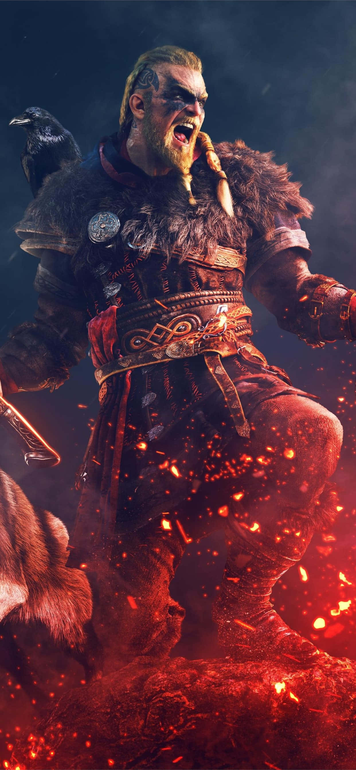 Ейвор Боевой Клич iPhone Xs Max Assassin's Creed Valhalla Фон Шпалери