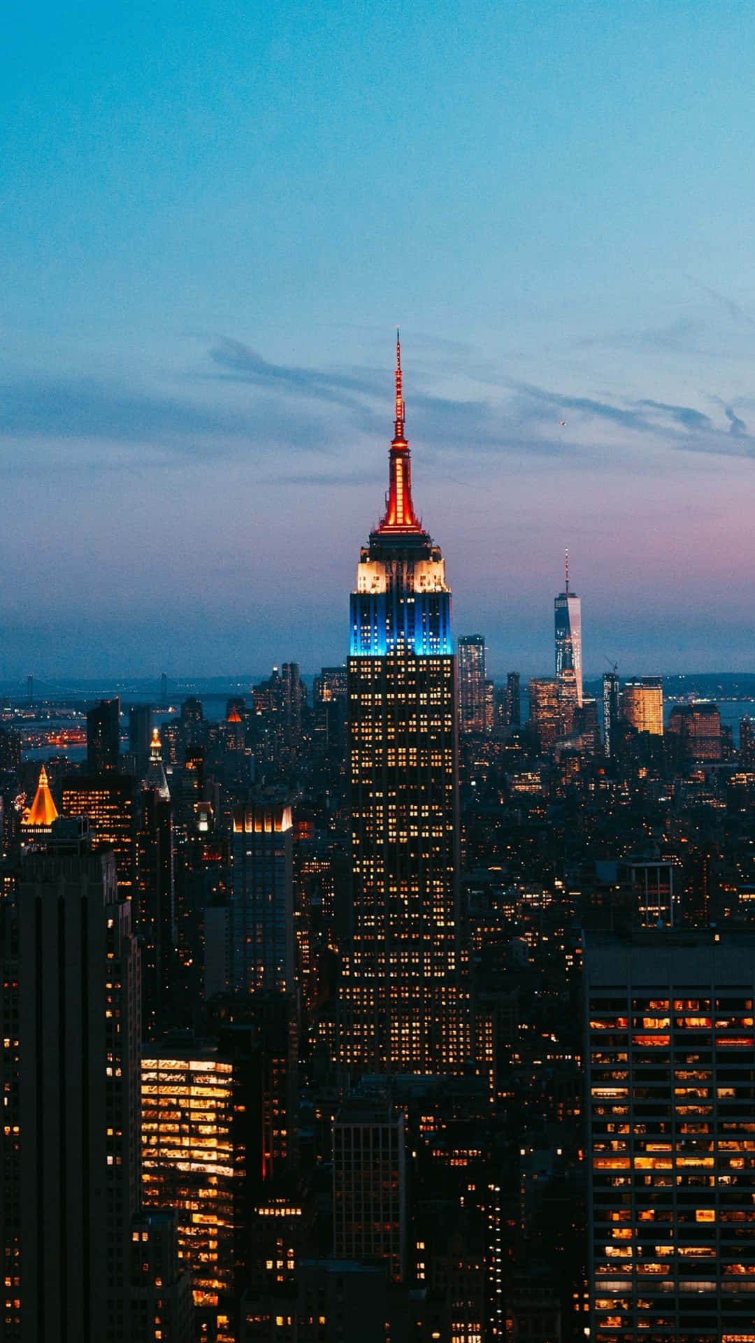 Нью-Йорк вночі Empire State для iPhone Шпалери