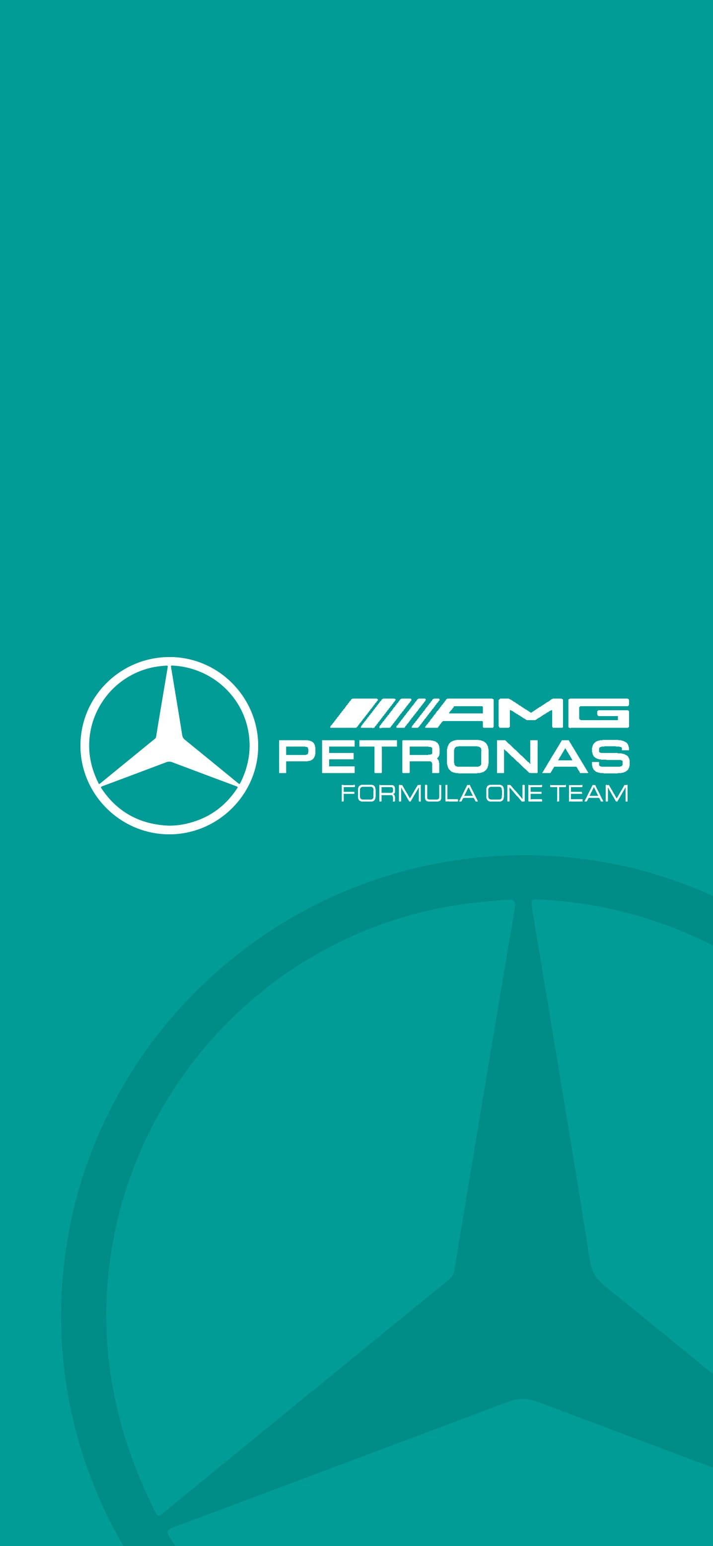 F1 AMG Petronas Бирюзовый Логотип iPhone Шпалери