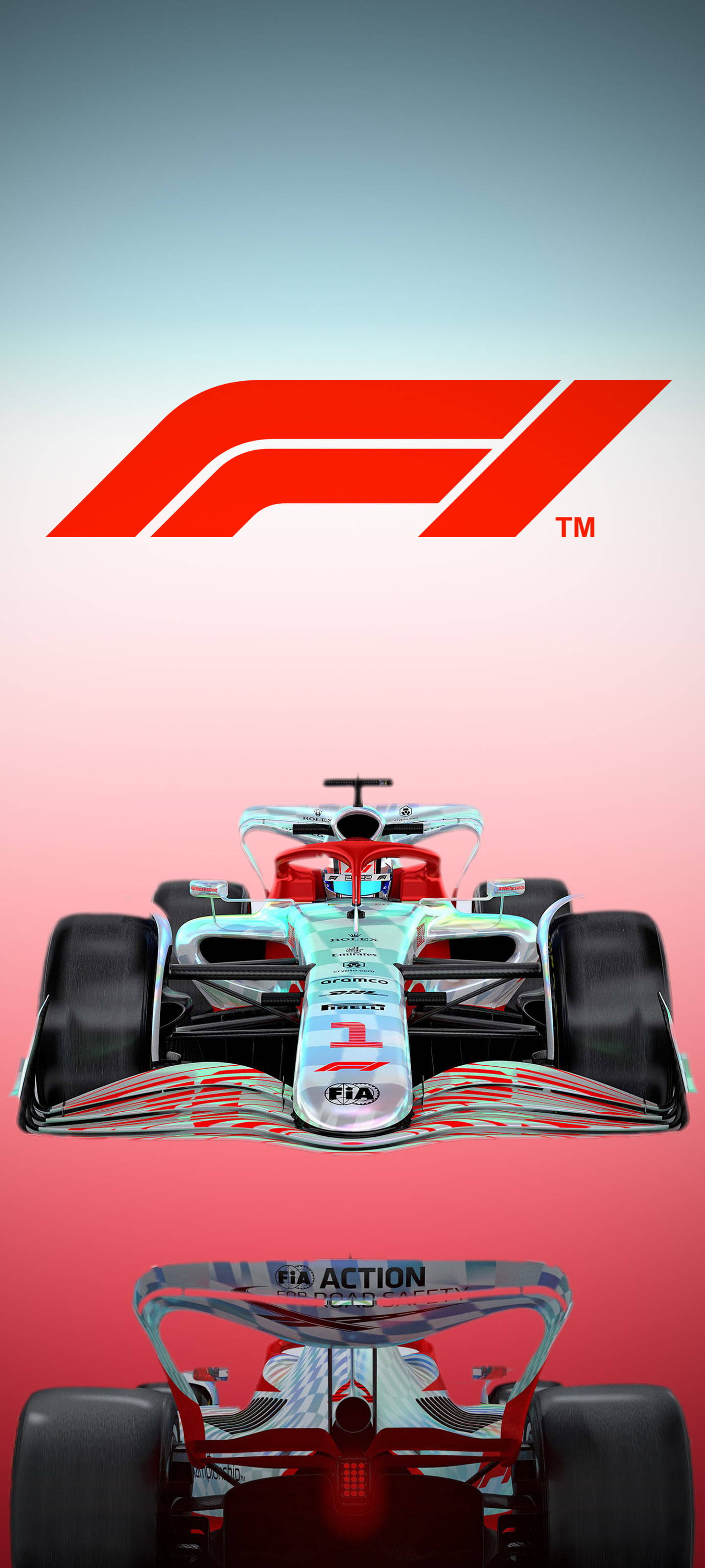 F1 Логотип Градиентный фон iPhone Шпалери