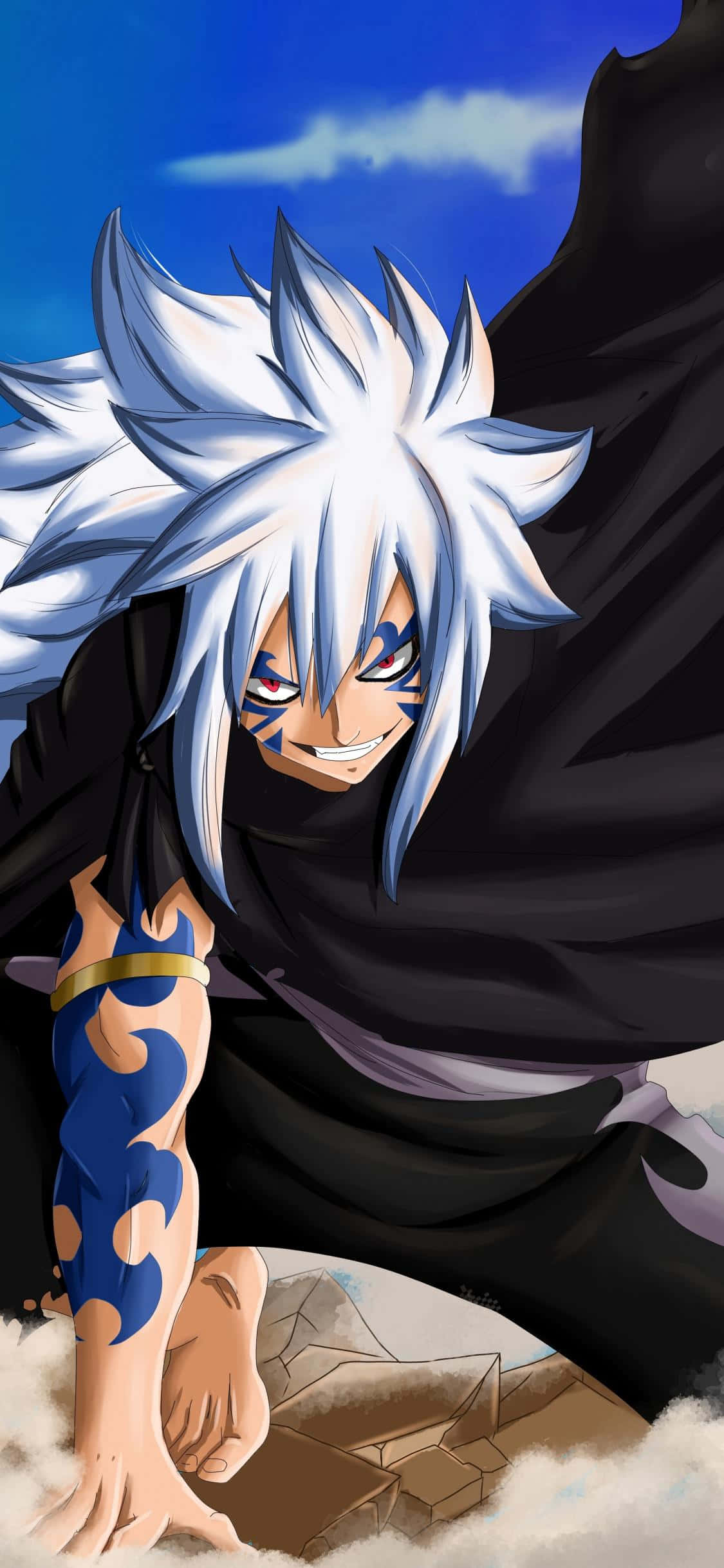 Fairy Tail iPhone Персонаж Акнология Улыбается Шпалери