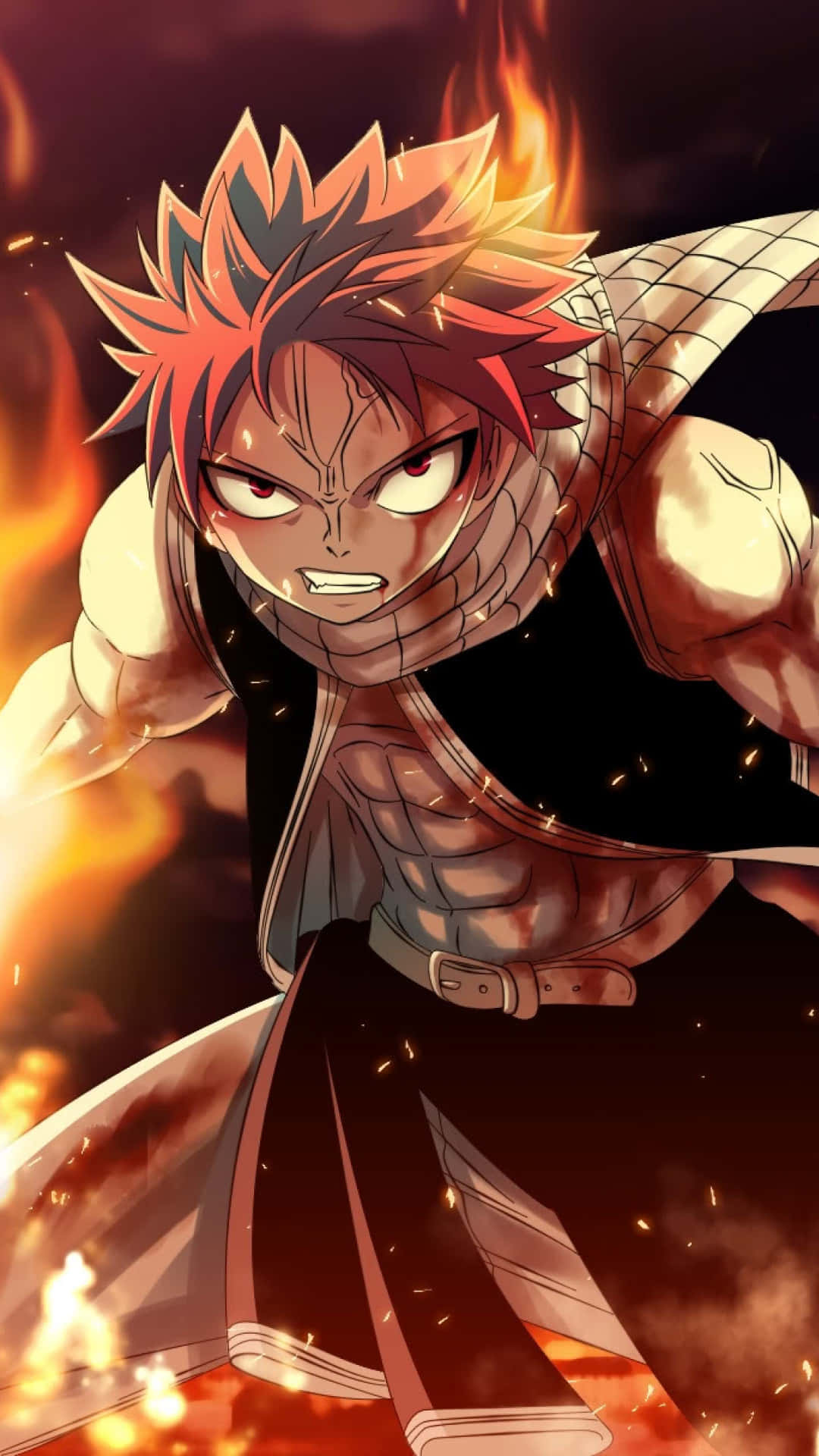 Естетика Fairy Tail: Інтенсивний взгляд Нацу Драгніла Шпалери