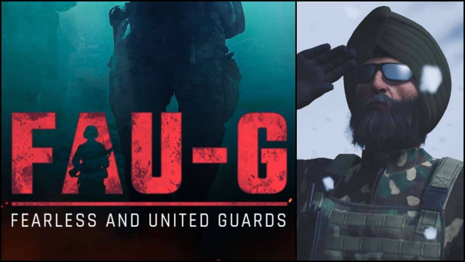 Логотип FAU-G і салют солдата Шпалери