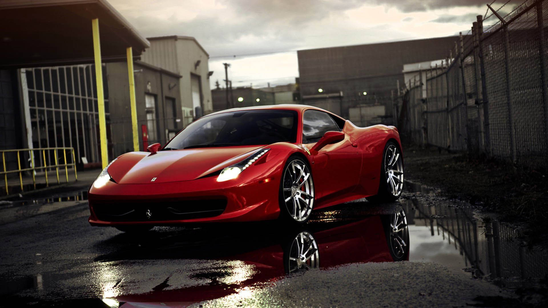 Ferrari 458 Rosso Corsa 1920x1080 Шпалери