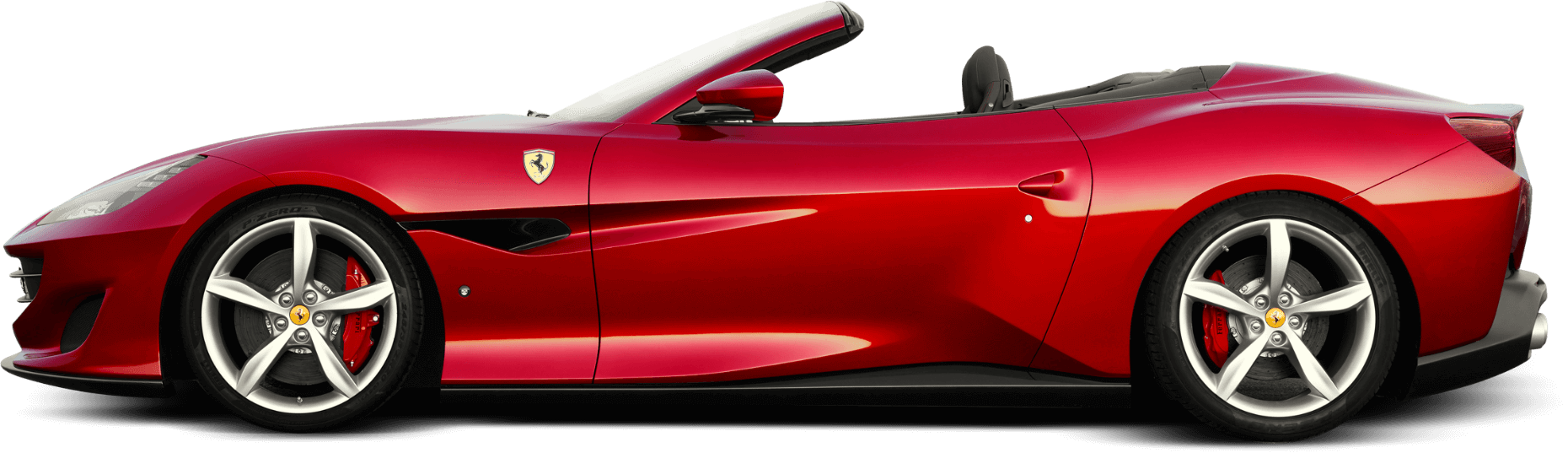 Червонний Ferrari Convertible Side View Шпалери