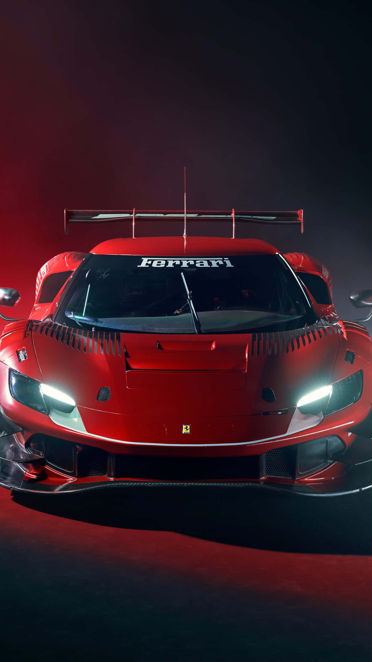 Червоний спортивний автомобіль Ferrari для iPhone X Шпалери