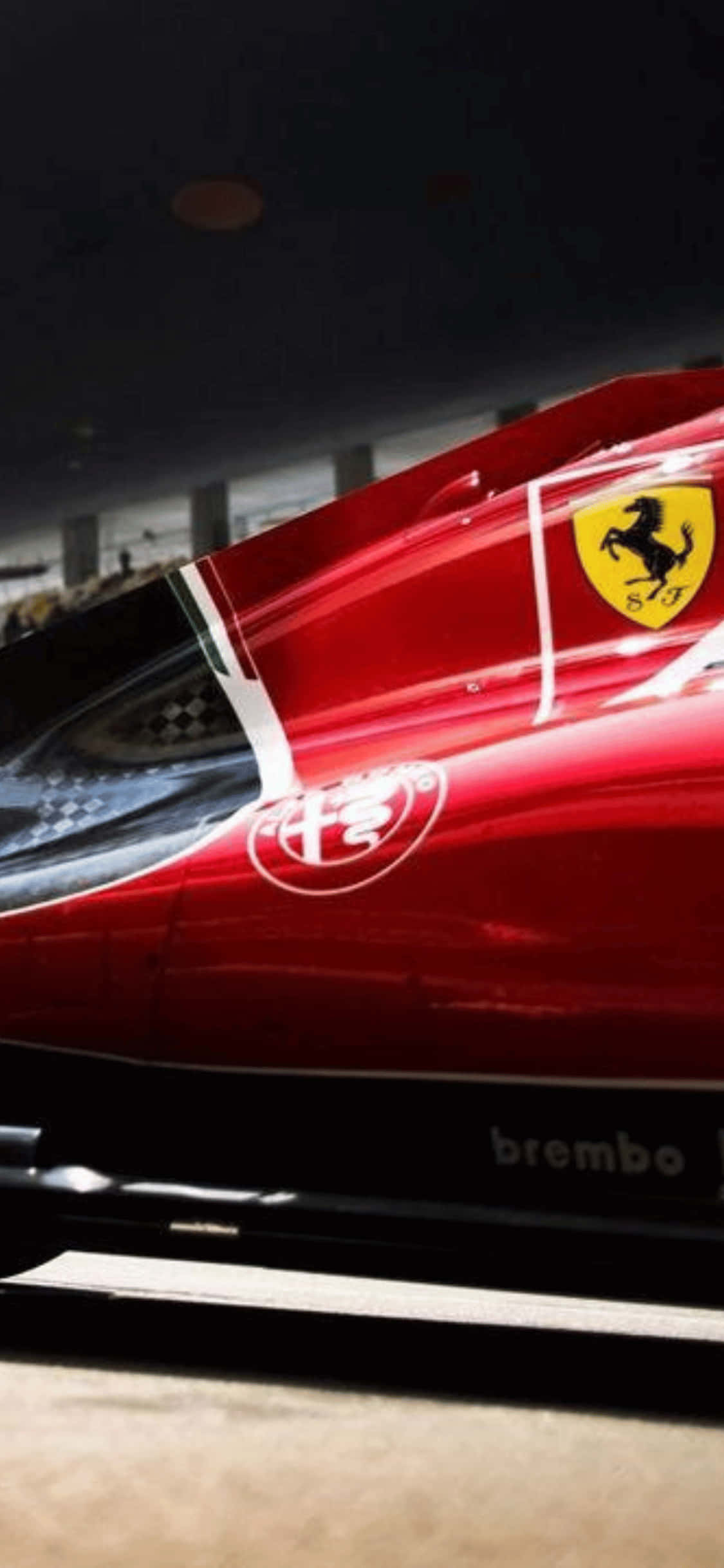 Ferrari збоку iPhone Xs F1 2018 фон Шпалери