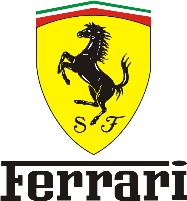 Логотип Ferrari с гарцующим конем Шпалери