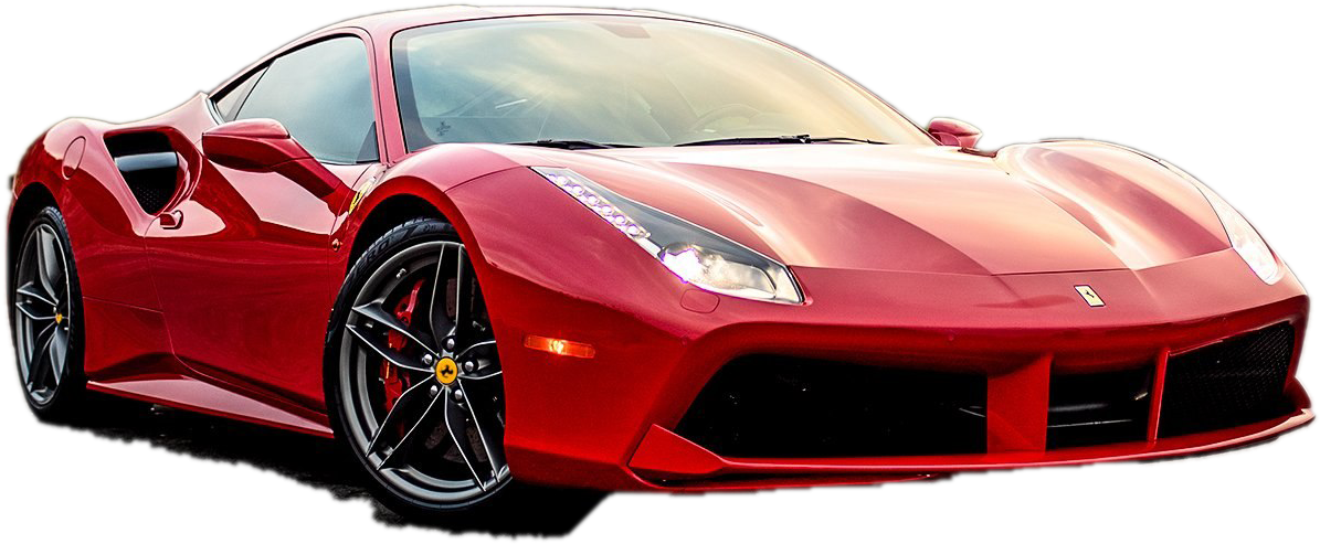 Червоний суперкар Ferrari у профіль Шпалери