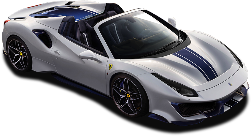 Серебристый спортивный автомобиль Ferrari с відкидным верхом Шпалери