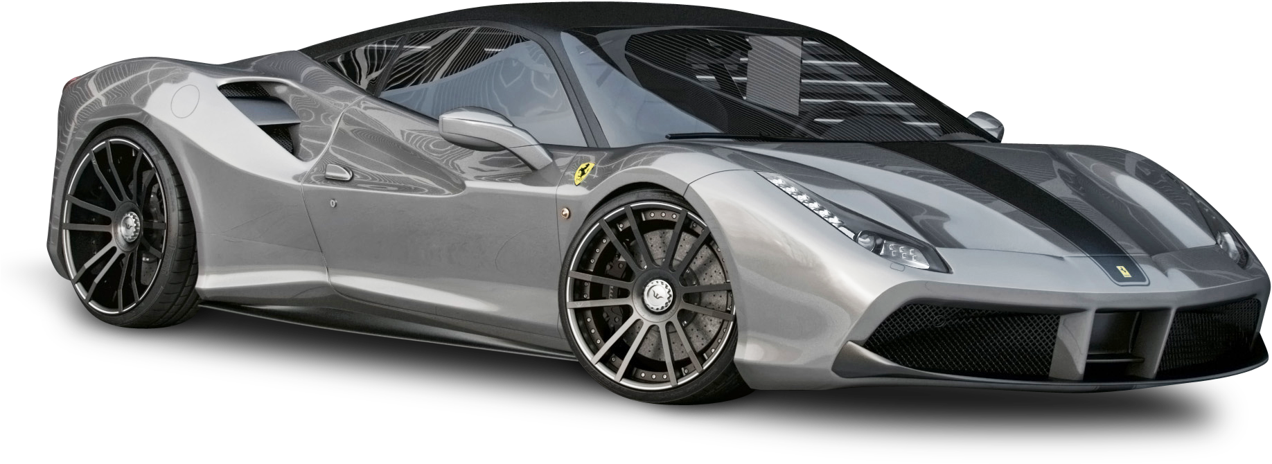 Срібний спортивний автомобіль Ferrari Шпалери