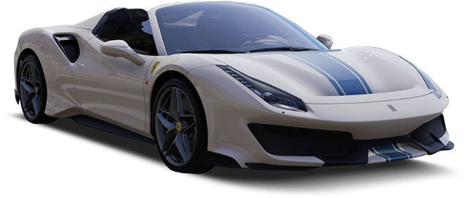 Білий спортивный автомобіль Ferrari с відкидным верхом Шпалери