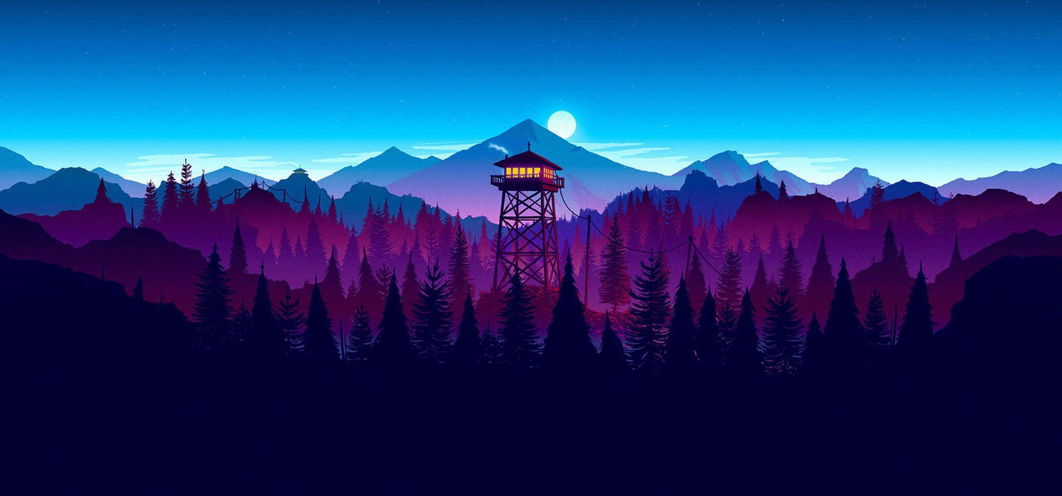 Найкращий фон для монітора Firewatch Mountains Шпалери