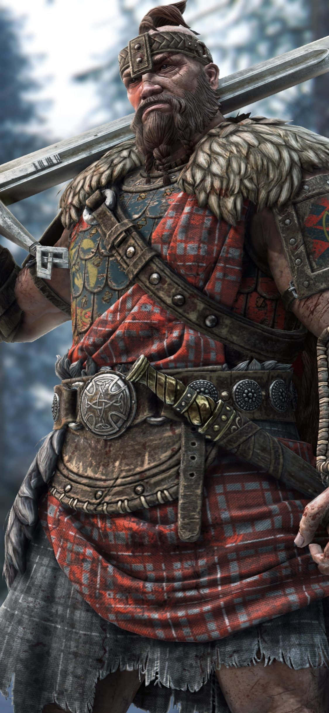Сражайся как Горный Воин в интенсивной онлайн-игре For Honor. Шпалери