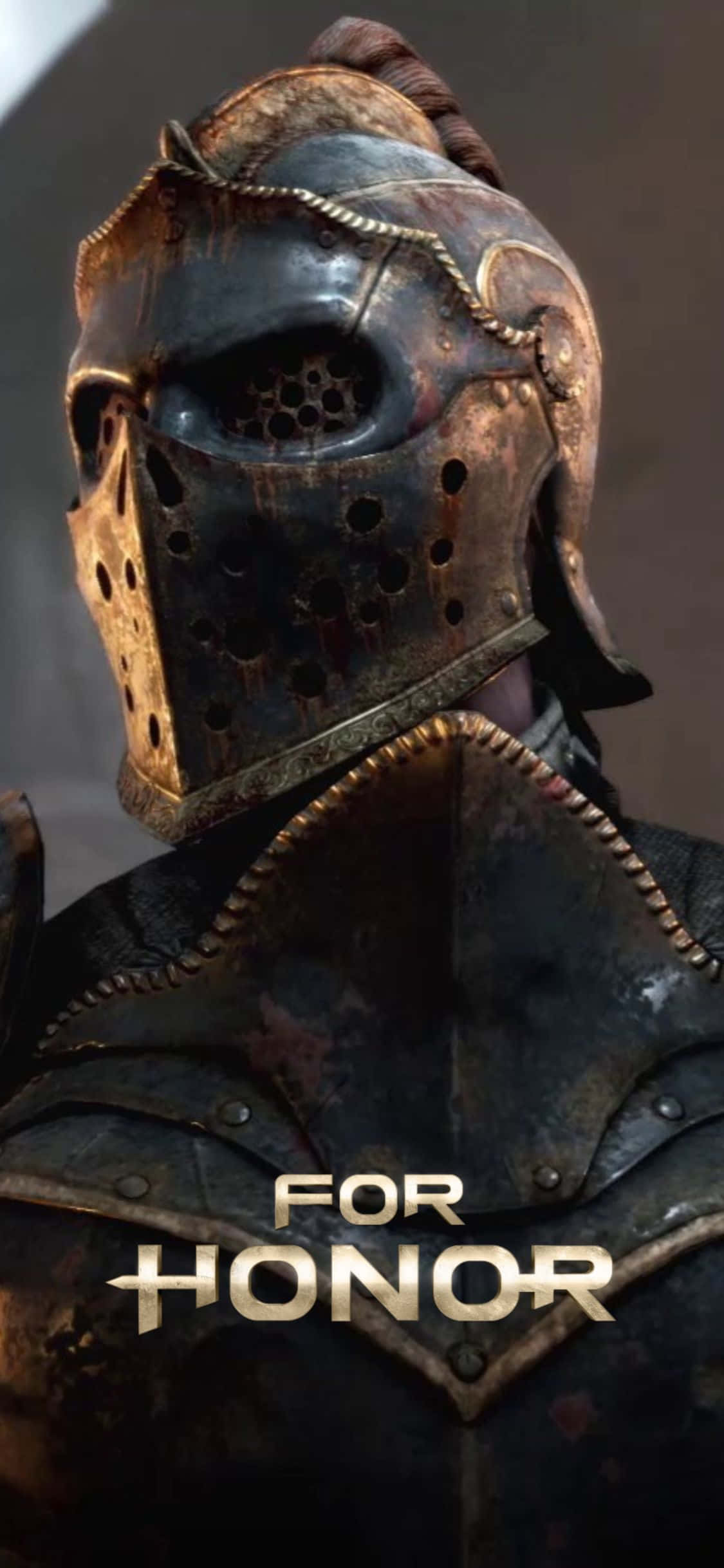 человек в доспехах со словами for honor Шпалери