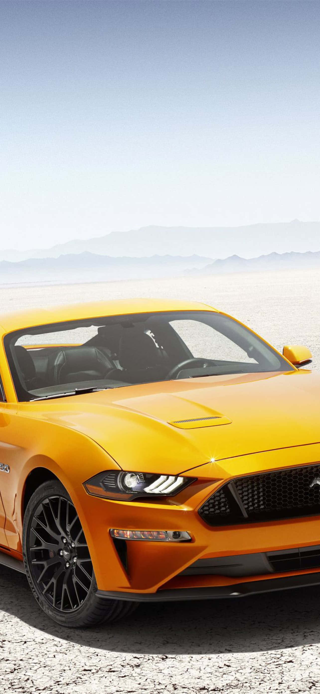 Ford Mustang GT 2019 показан в пустыне Шпалери