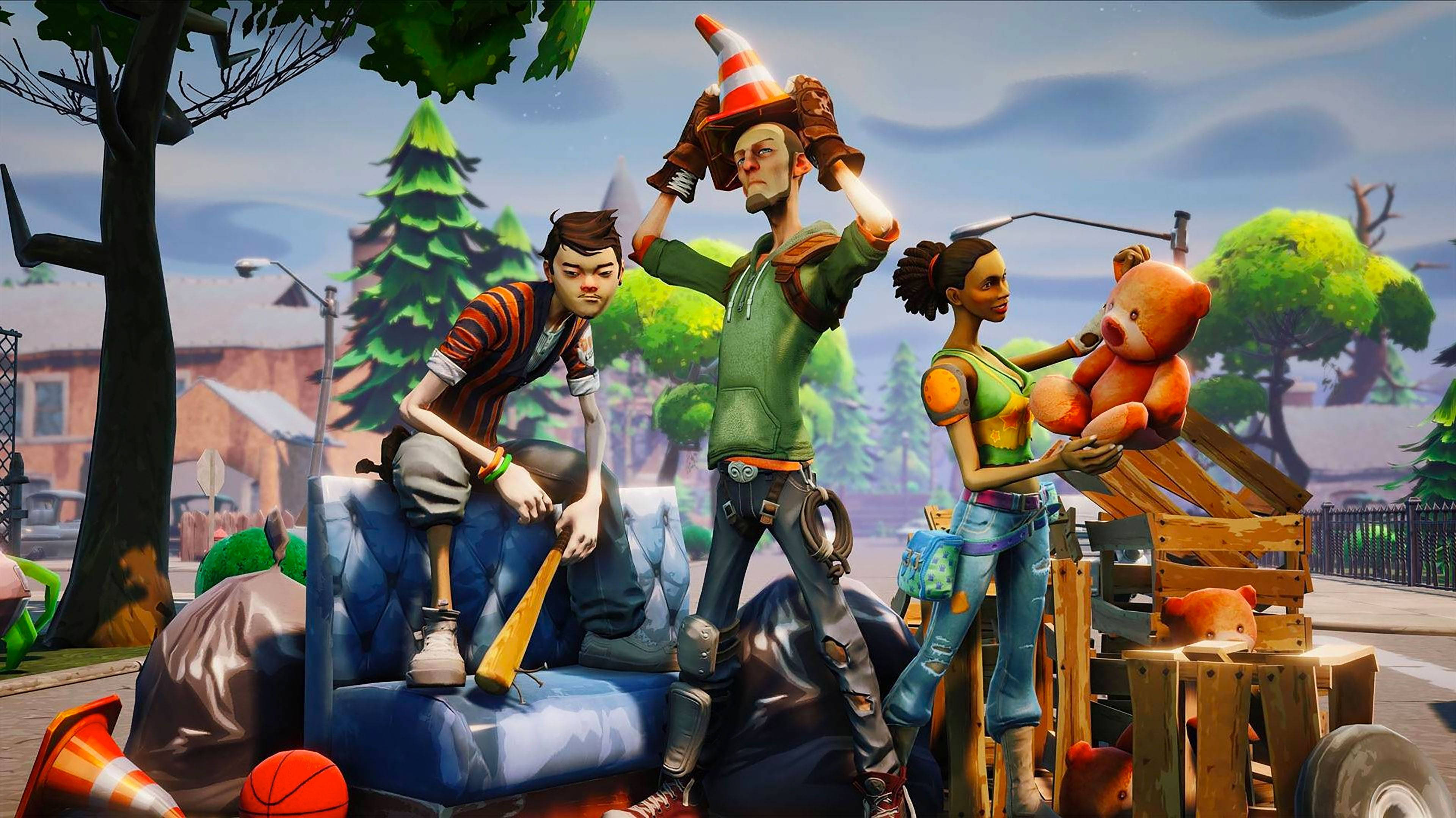 Троє професійних гравців Fortnite борються до кінця Шпалери