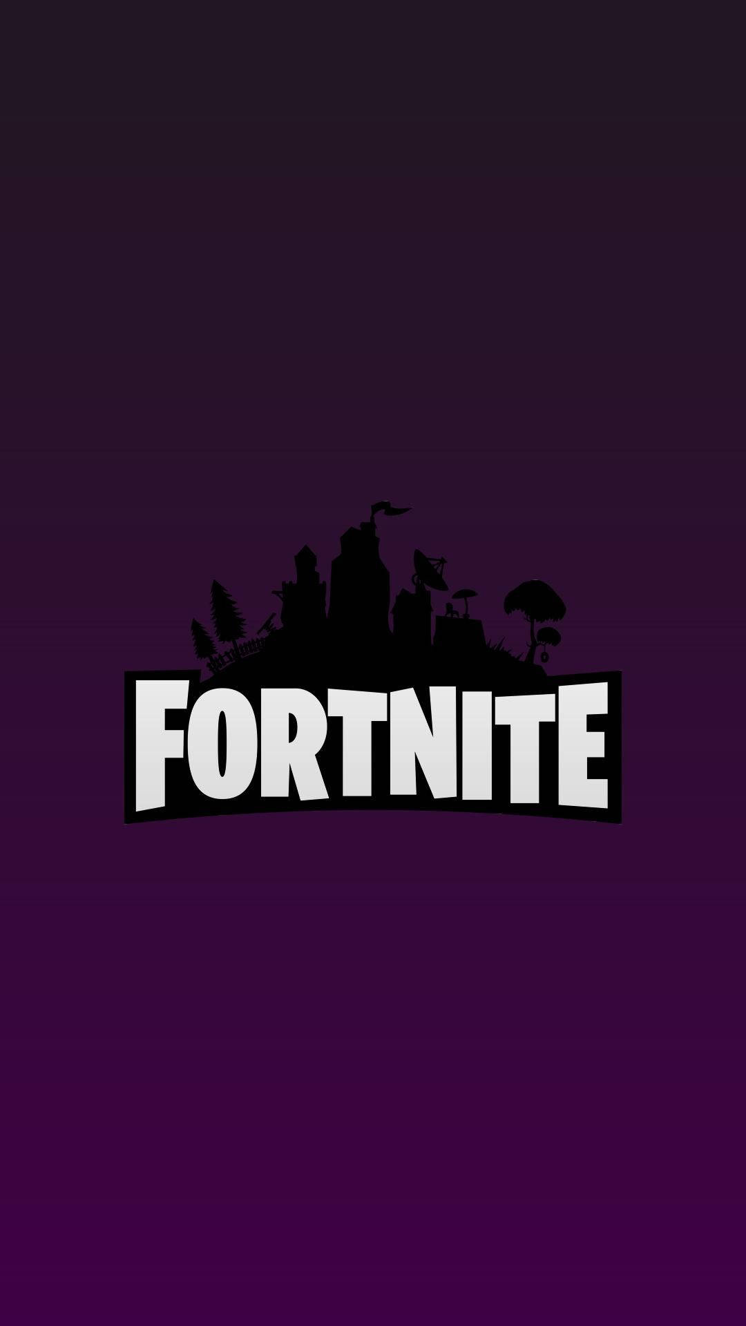 Мінімалістичний фіолетовий логотип Fortnite Шпалери