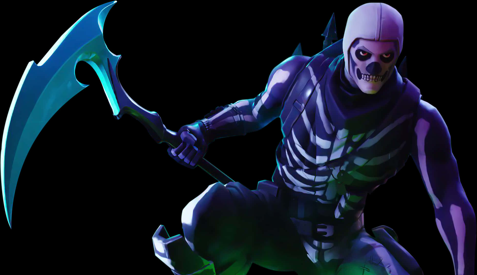 Образ Черепаного солдата з косою з Fortnite Шпалери