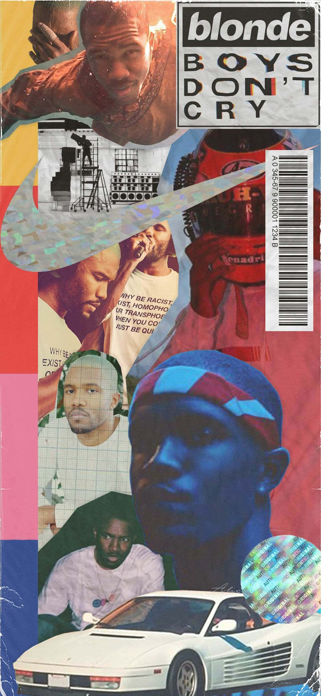 Співак Frank Ocean радостно летит сквозь розовую розмытость Шпалери